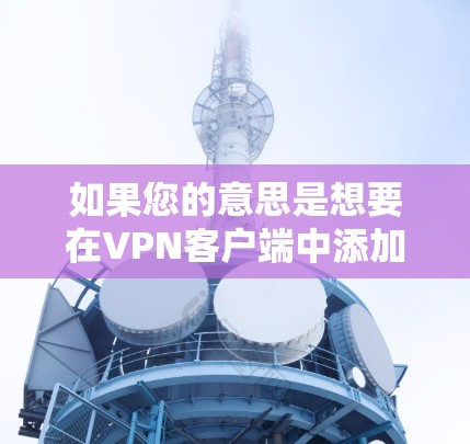 如果您的意思是想要在VPN客户端中添加安全软件来增强安全性，建议您去官方VPN商店下载安全的软件，例如