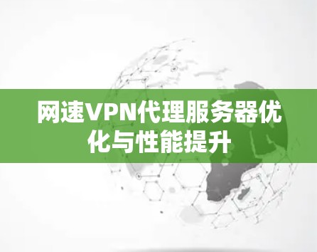 网速VPN代理服务器优化与性能提升 网速VPN代理服务器优化与性能提升