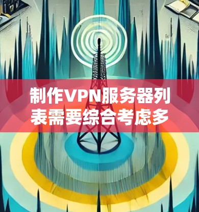 制作VPN服务器列表需要综合考虑多个因素，以下是一个逐步指南，帮助你高效地完成这一任务