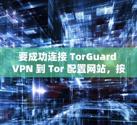 要成功连接 TorGuard VPN 到 Tor 配置网站，按照以下步骤操作