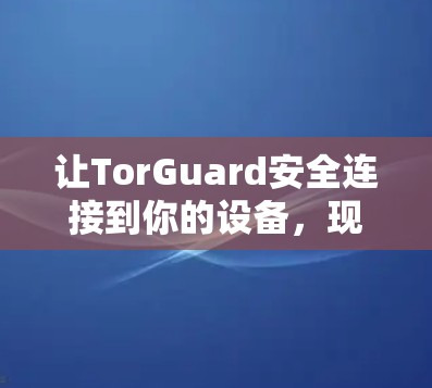 让TorGuard安全连接到你的设备，现在你值得拥有