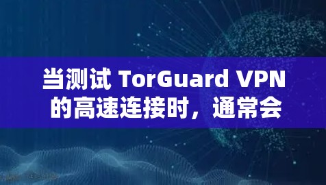 当测试 TorGuard VPN 的高速连接时，通常会关注以下几个方面