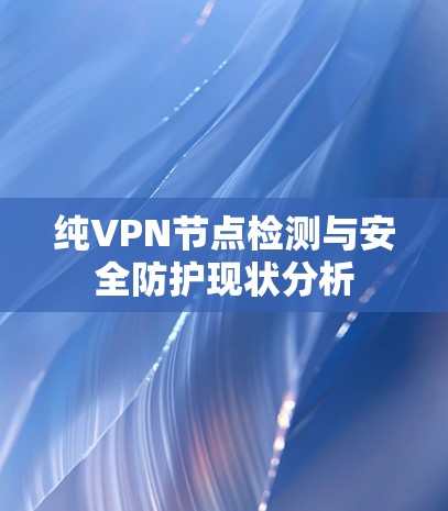 纯VPN节点检测与安全防护现状分析 纯VPN节点检测与安全防护现状分析